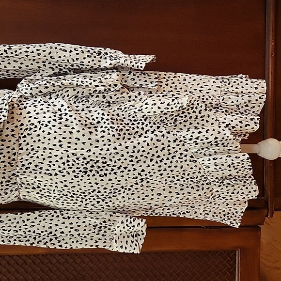 MAJE | Rosana Ruffled Animal Print Mini Wrap Dress in size 1 or Small - Picture 4 of 15